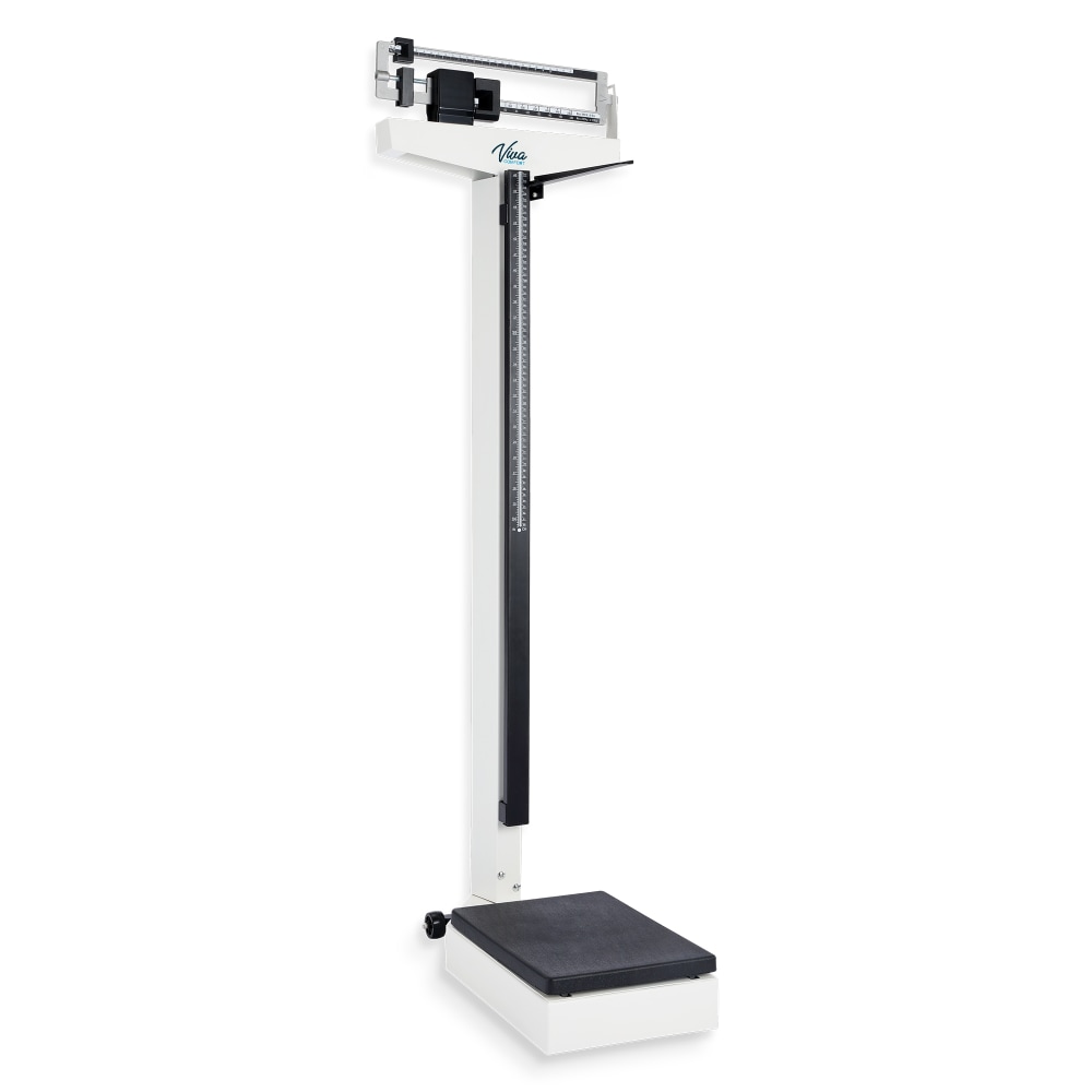Alpine Vivacomfort ADIME904-02 Physician Beam Scale With Height Rod, 58.2inH x 19.29inW x 5.51inD, White MPN:ADIME904-02