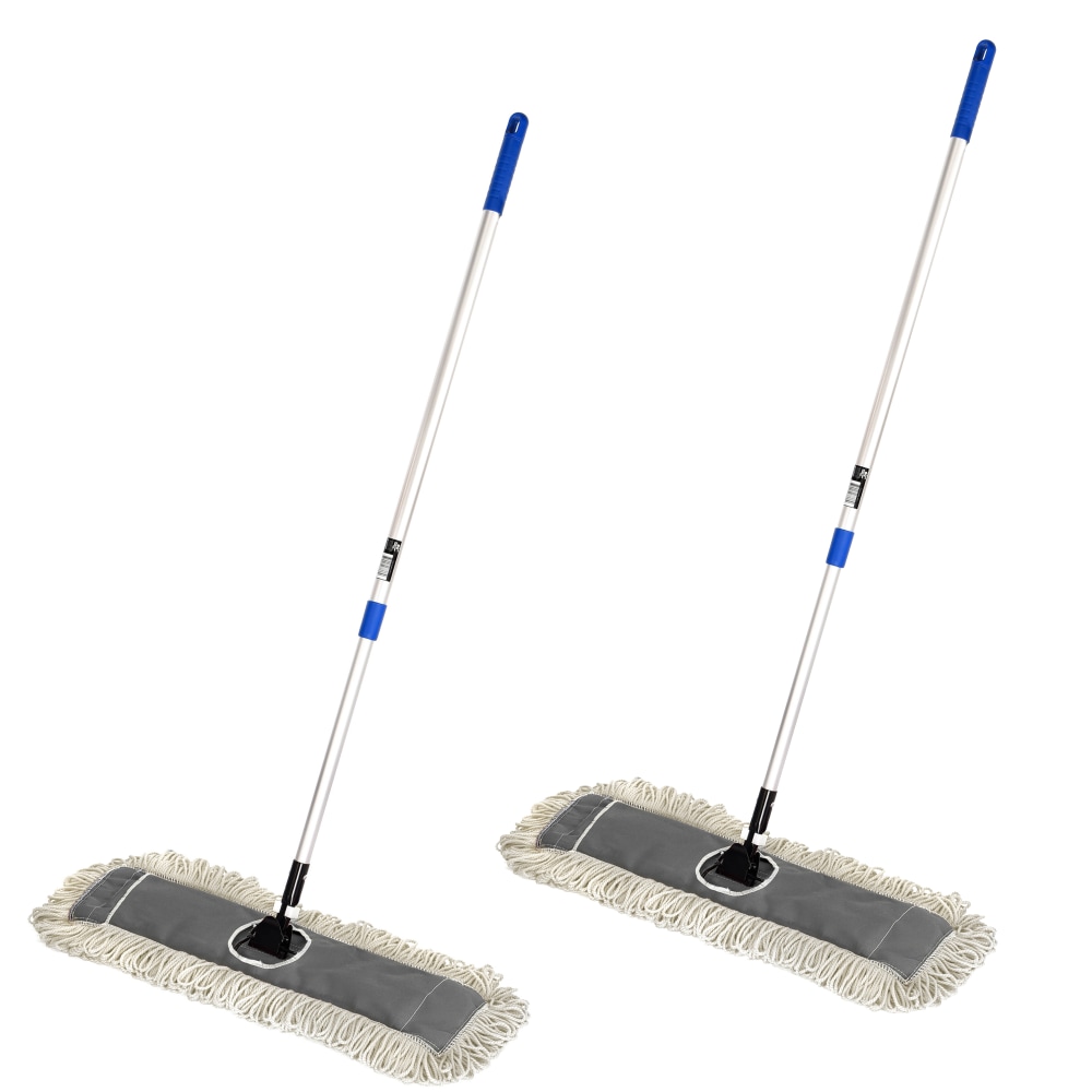 Alpine Cotton Floor Dust/Dry Mop Sets, 24in, Multicolor, Pack Of 2 Mop Sets MPN:ALP434-24-2PK