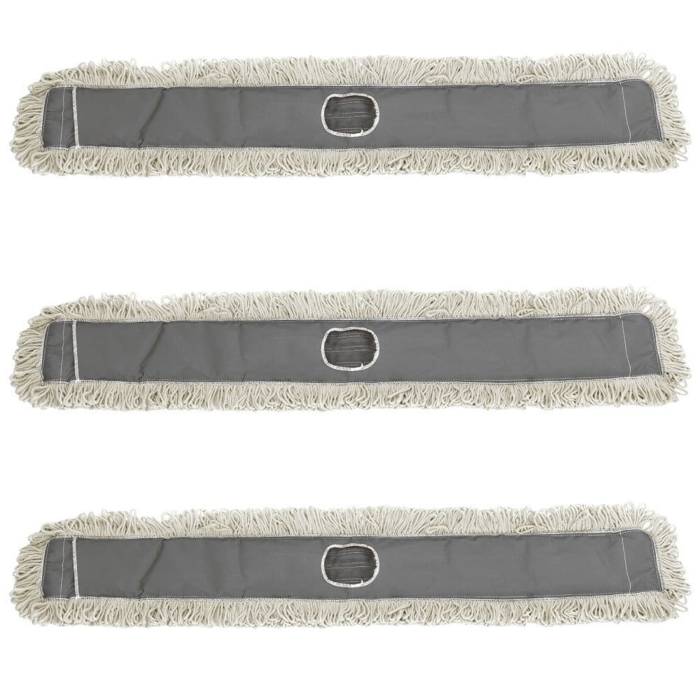 Alpine Cotton Dust/Dry Mop Replacement Heads, 48in, White, Pack Of 3 Heads MPN:ALP434-48-1-3PK