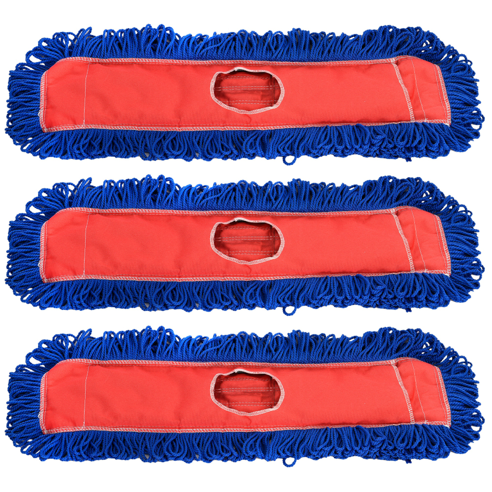 Alpine Microfiber Dust/Dry Mop Replacement Heads, 24in, Blue, Pack Of 3 Heads MPN:ALP435-24-1-3PK