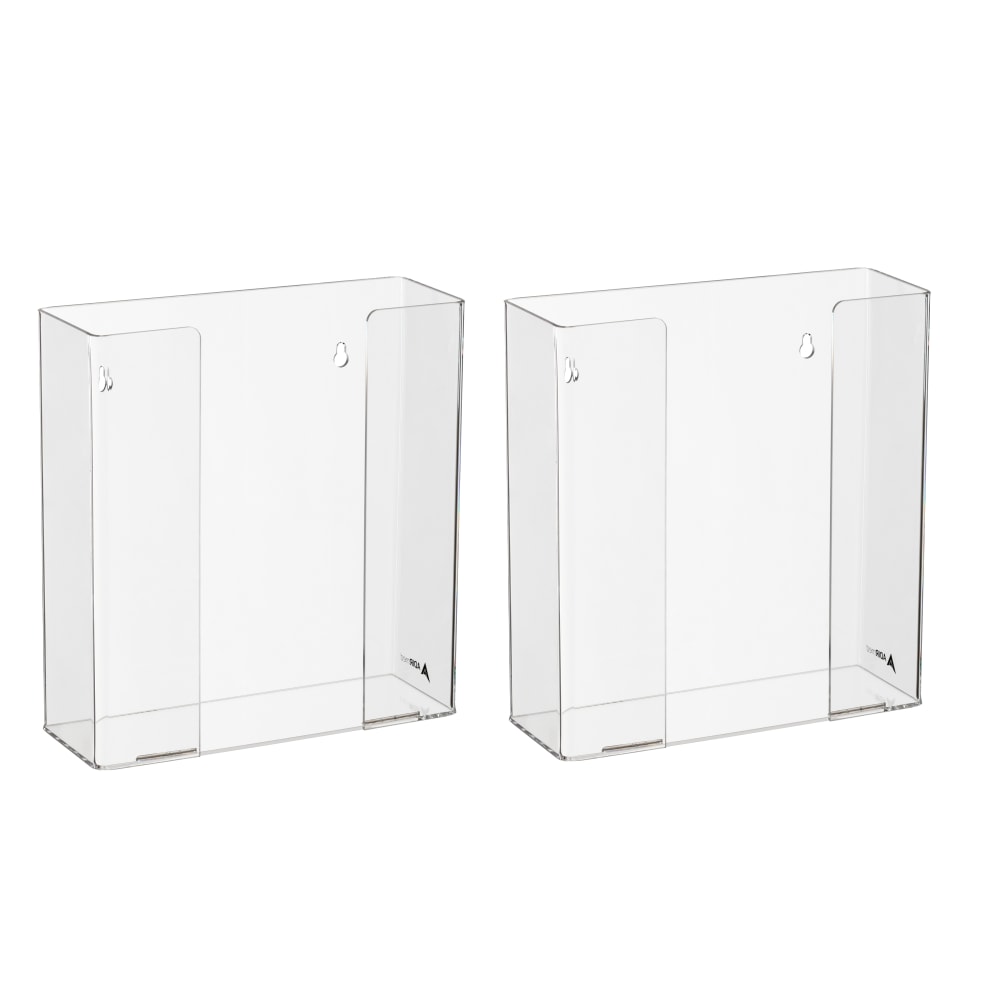 Alpine AdirMed Double Box Capacity Acrylic Glove Dispensers, 10-13/16inH x 10-1/4inW x 3-1/2inD, Clear, Pack Of 2 Dispensers MPN:ADI902-02-2PK