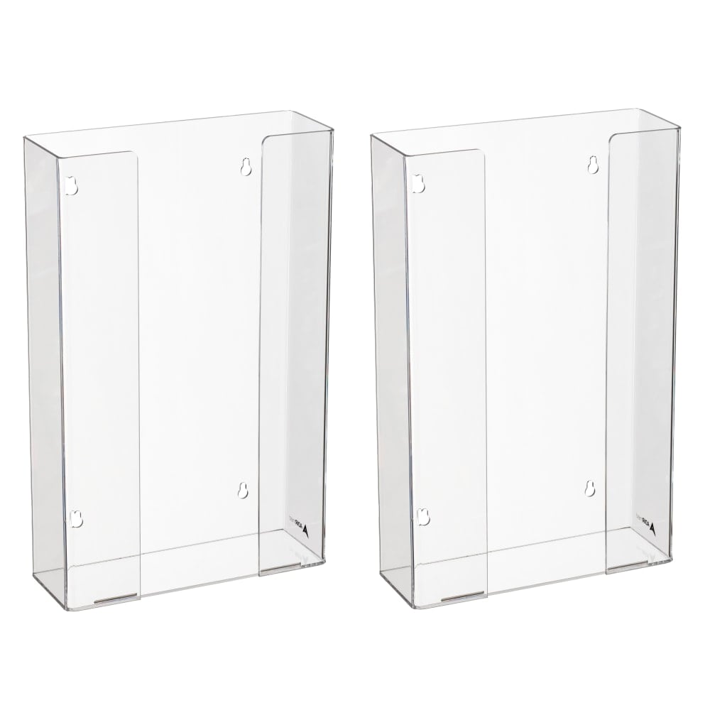 Alpine AdirMed Triple Box Capacity Acrylic Glove Dispensers, 16-1/8inH x 10-1/4inW x 3-1/2inD, Clear, Pack Of 2 Dispensers MPN:ADI902-03-2PK