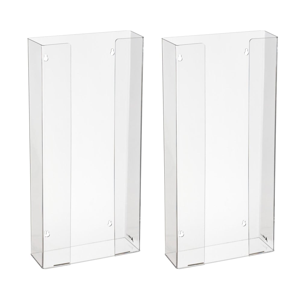 Alpine AdirMed Quad Box Capacity Acrylic Glove Dispensers, 21-1/8inH x 10-1/4inW x 3-1/2inD, Clear, Pack Of 2 Dispensers MPN:ADI902-04-2PK