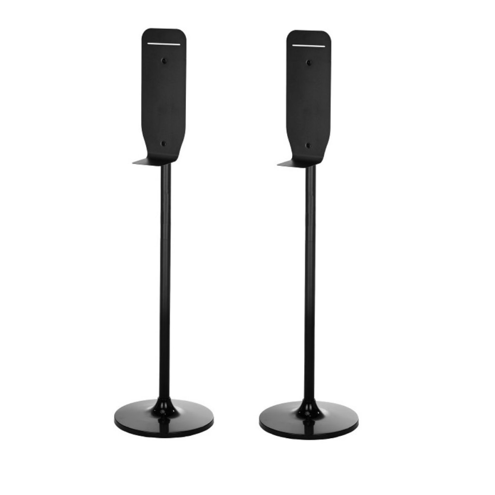 Alpine Industries Stainless Steel Universal Sanitizer And Soap Dispenser Stands, 55inH x 14-1/2inW x 4-7/8inD, Black, Pack Of 2 Stands MPN:ALP430-STAND-BLK-2PK