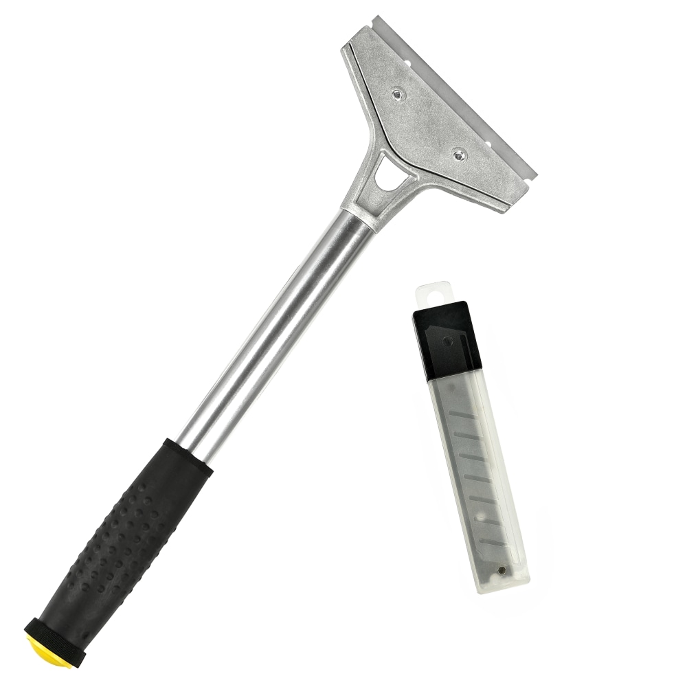 Alpine 4in Window Scrapers, Silver/Black, Pack Of 4 Scrapers MPN:ALP437-4PK