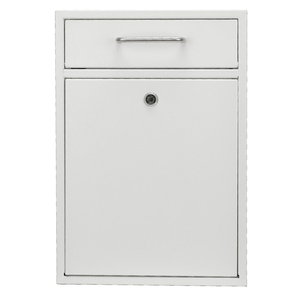 Alpine AdirOffice Medium Size Steel Multi-Purpose Suggestion Drop Box, 7-1/2inH x 9-13/16inW, 3-7/16inD, Gray MPN:ADI631-02-GRY