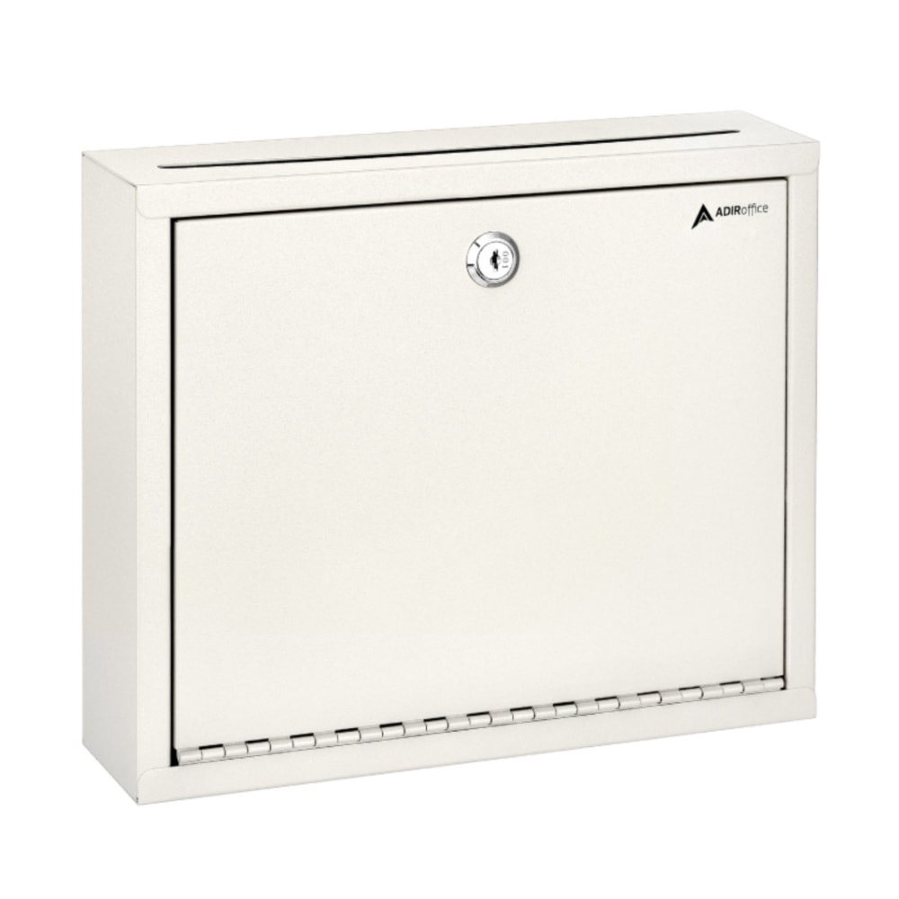 Alpine AdirOffice Large Size Steel Multi-Purpose Drop Box, 10inH x 12inW x 3inD, White MPN:ADI631-03-WHI