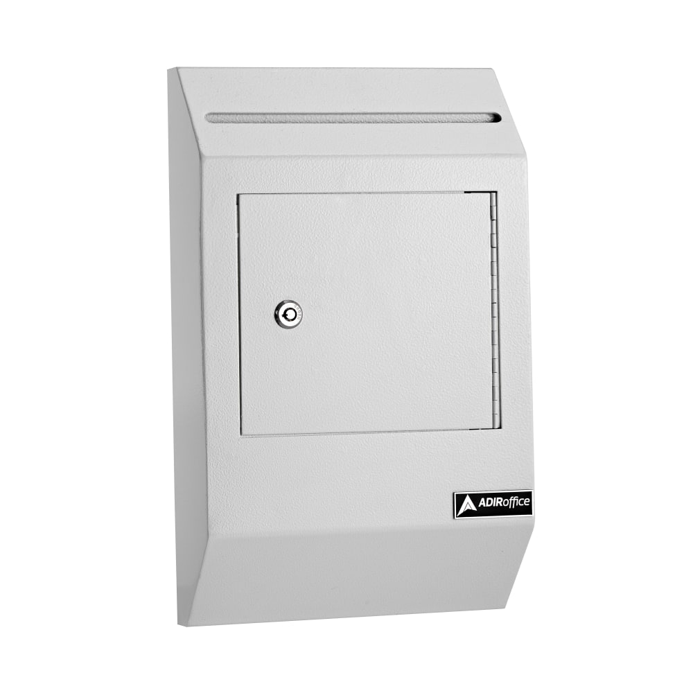 Alpine AdirOffice Heavy-Duty Weatherproof Secured Drop Box, 16-5/16inH x 10inW x 4inD, White MPN:ADI631-13-WHI