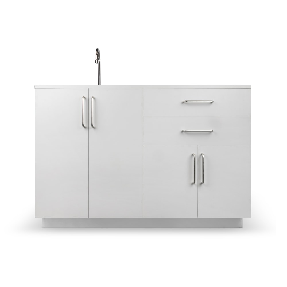 Alpine VivaComfort 48inW Base Cabinet With Left Sink, Gray MPN:ADIME902-BASE-48-LS-GRY