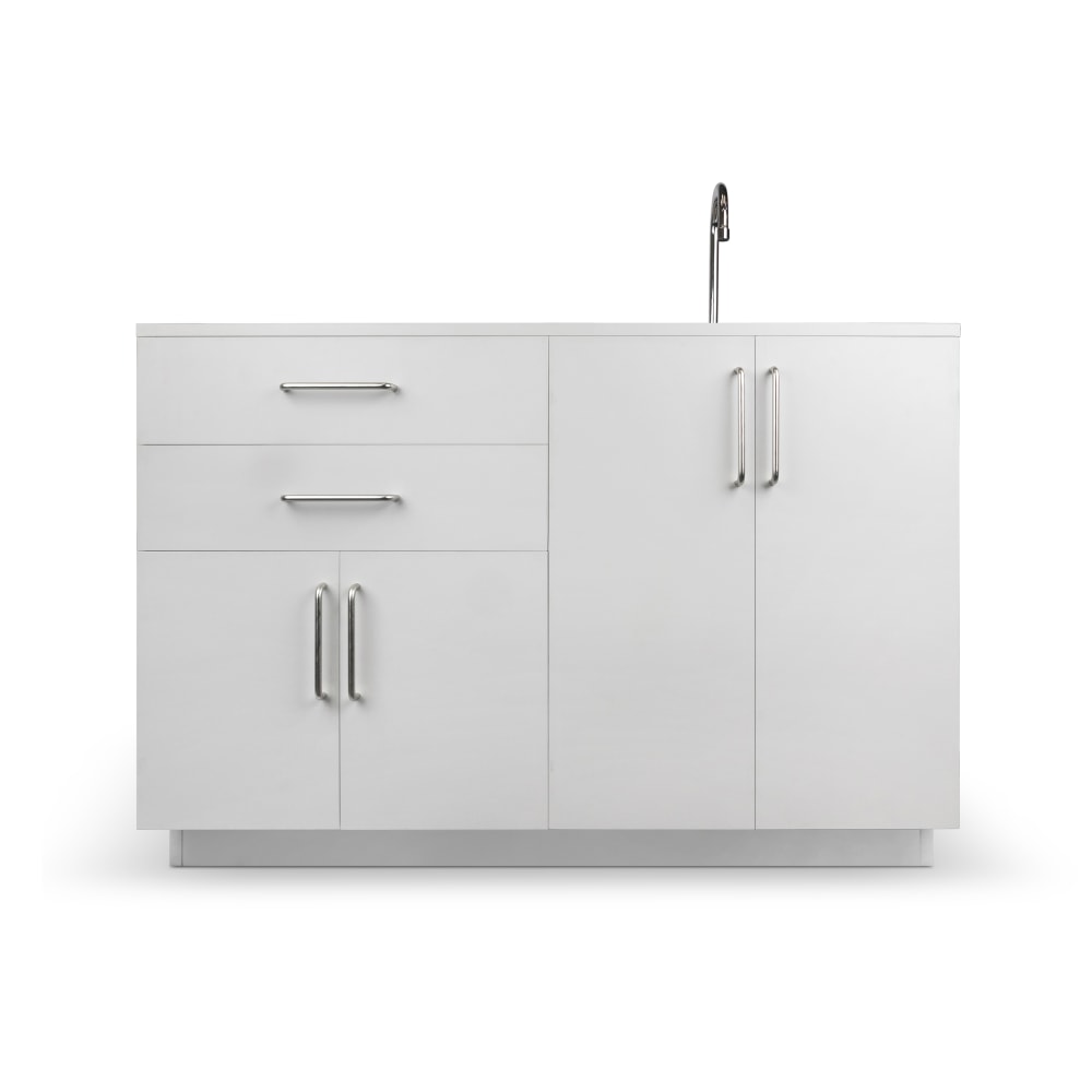 Alpine VivaComfort 48inW Base Cabinet With Right Sink, Gray MPN:ADIME902-BASE-48-RS-GRY