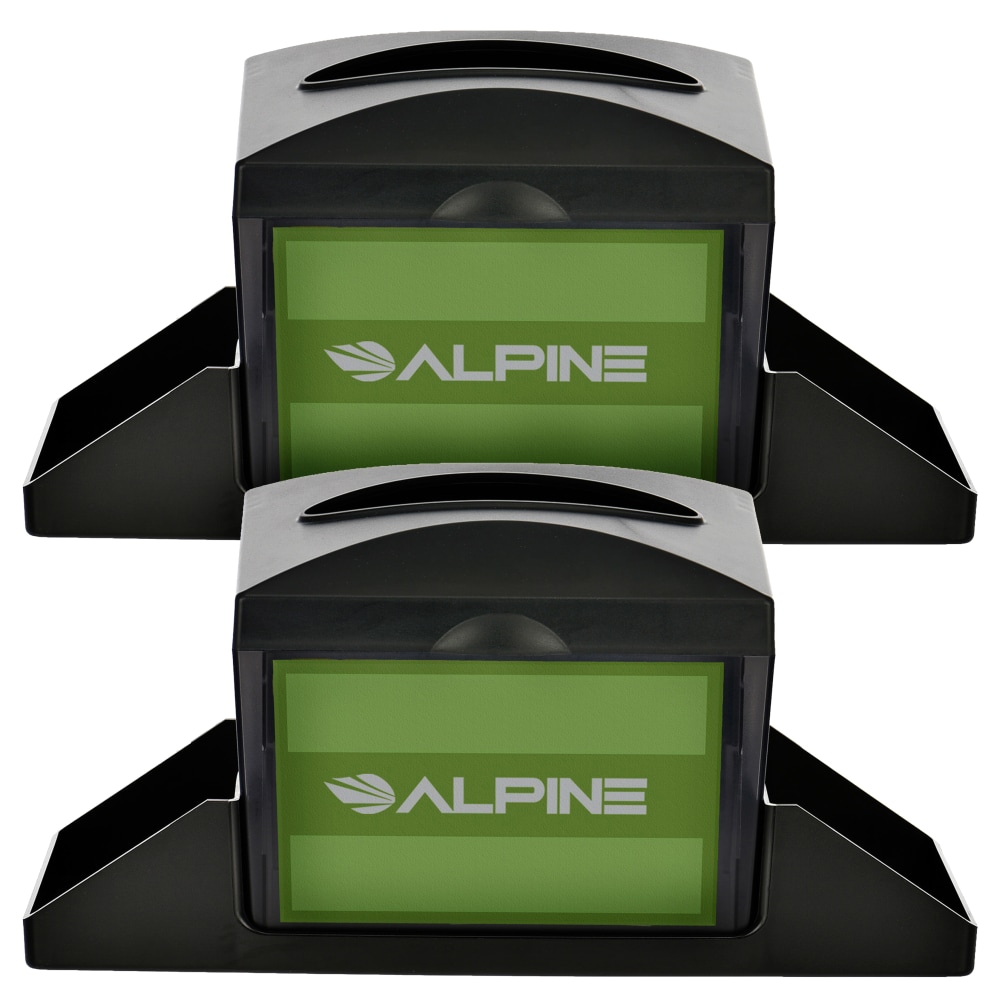 Alpine Tabletop Interfold Napkin Dispensers With Caddies, Black, Pack of 2 Caddies MPN:ALP4332-C-2PK