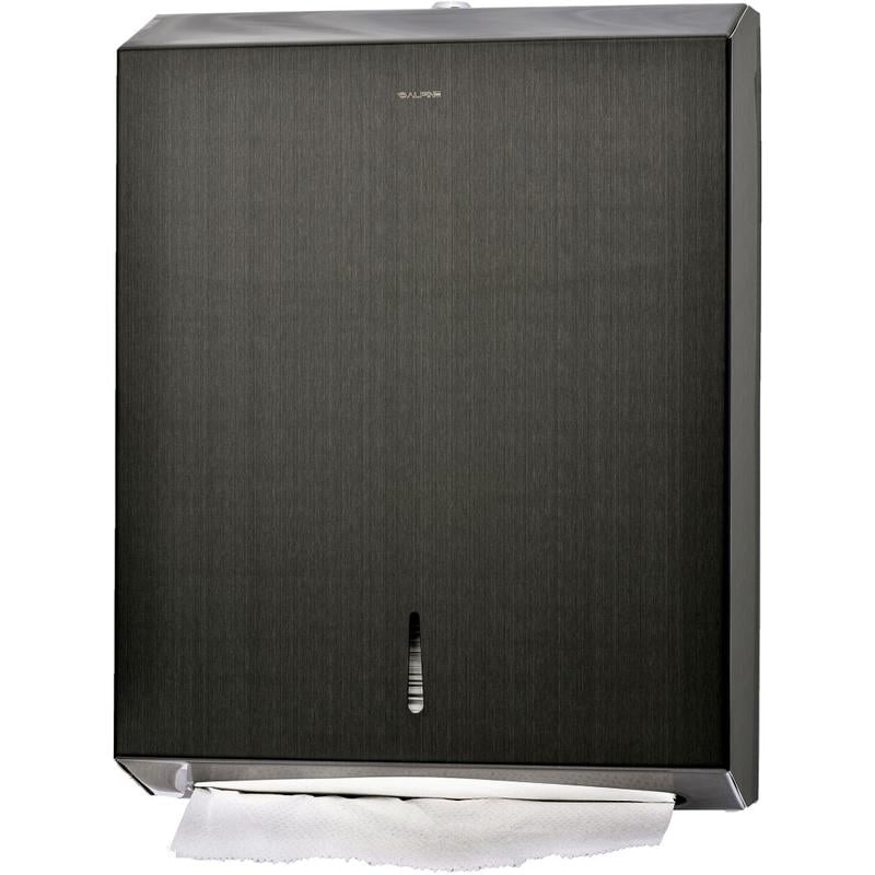 Alpine Industries C-Fold Multi-Fold Paper Towel Dispenser, 14inHx11.2inWx4inD, Antique Nickel MPN:480-AN