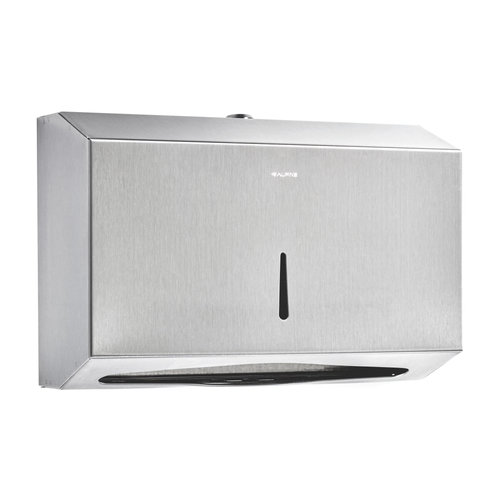 Alpine C-Fold Multi-Fold Paper Towel Dispenser, 7-1/8inH x 10-7/8inW x 3-15/16inD, Stainless Steel MPN:481S