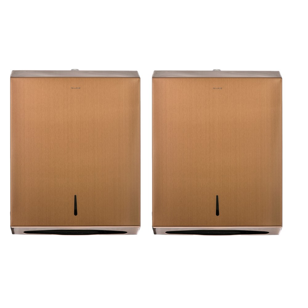 Alpine Industries Brushed Stainless Steel C-Fold/Multi-Fold Paper Towel Dispensers, Copper, Pack Of 2 Dispensers MPN:ALP480-COP-2PK