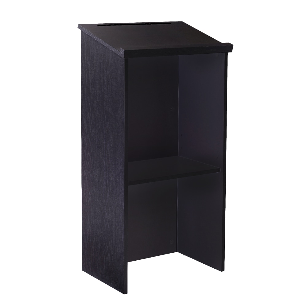 Alpine AdirOffice Stand-Up Floor Podium Lectern, 45-13/16inH x 23inW x 15inD, Black MPN:ADI661-01-BLK