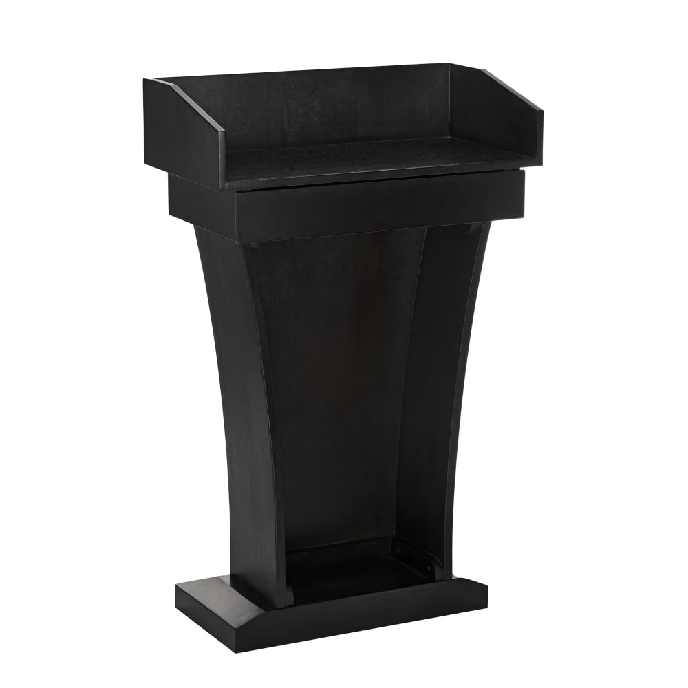 Alpine AdirOffice Stand-Up Floor Podium Lectern With Drawer And Storage Area, 43-5/16inH x 27-9/16inW x 14inD, Black MPN:ADI661-012-BLK