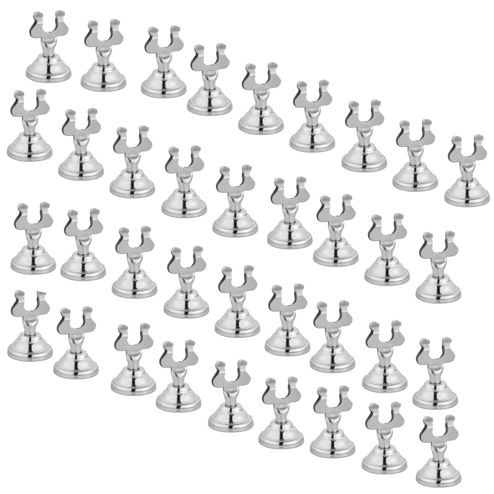 Alpine Place Card & Table Number Holders, 1in x 1-1/2in, Chrome, Pack Of 36 Holders MPN:ALP494-12-CRM-3PK