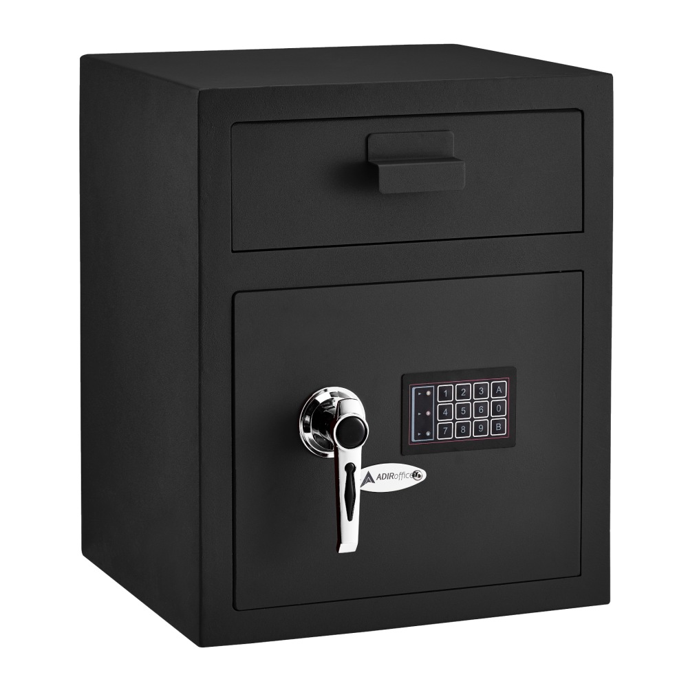 Alpine AdirOffice Steel Digital Depository Safe With Digital Keypad, 1.1 Cu. Ft., Black MPN:ADI670-200-BLK