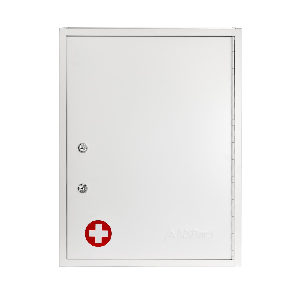 Alpine AdirMed Large Medical Security Cabinet, 21inH x 16inW x 6inD, White MPN:ADI999-04-WHI