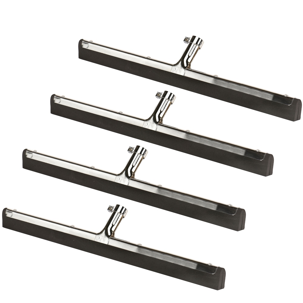 Alpine Dual Moss Standard Floor Squeegees, 22inW, Silver/Black, Pack Of 4 Squeegees MPN:ALP440-22-4PK