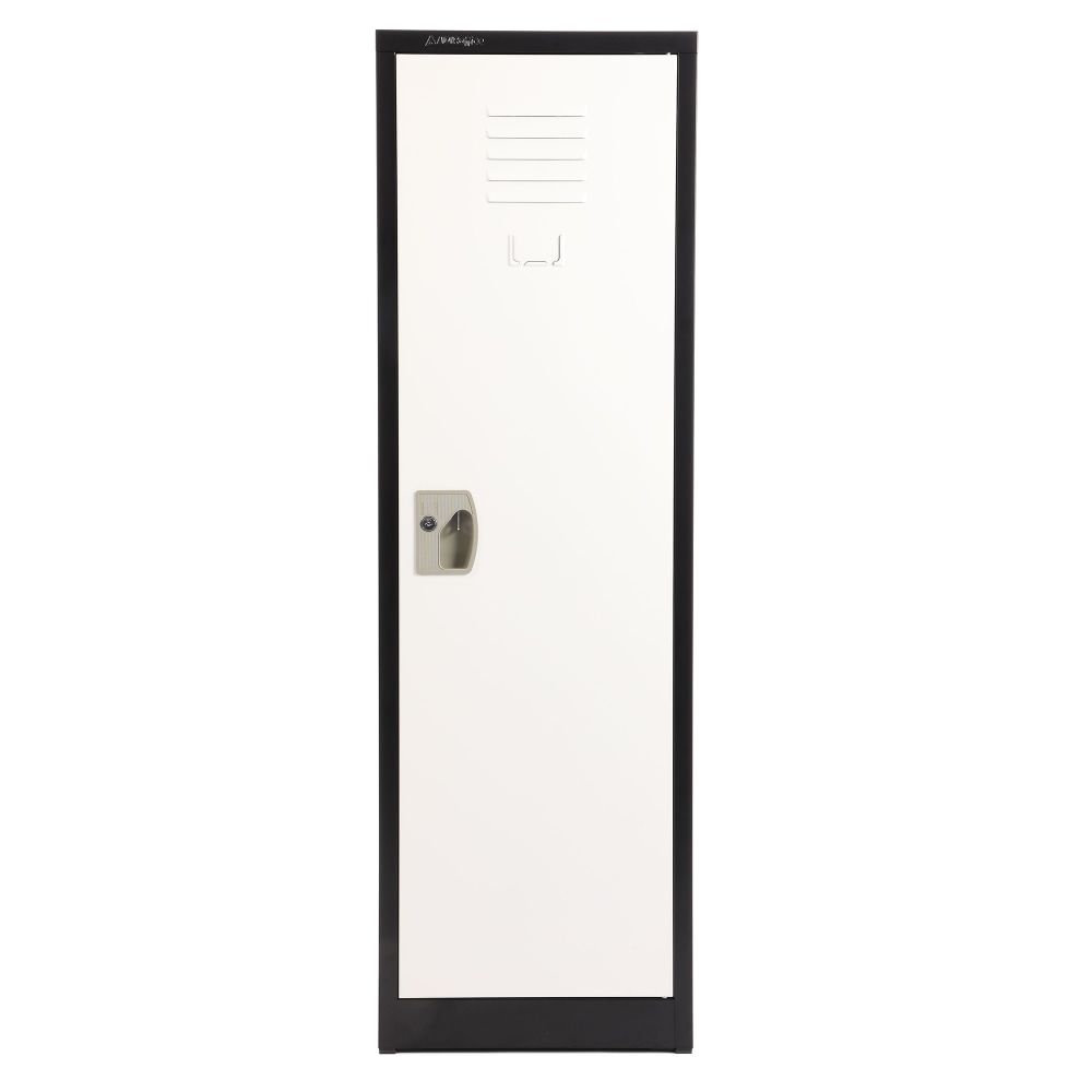 Alpine Kids' 1-Tier Steel Locker, 48inH x 15inW x 15inD, Black/White MPN:ADI629-01-B-W