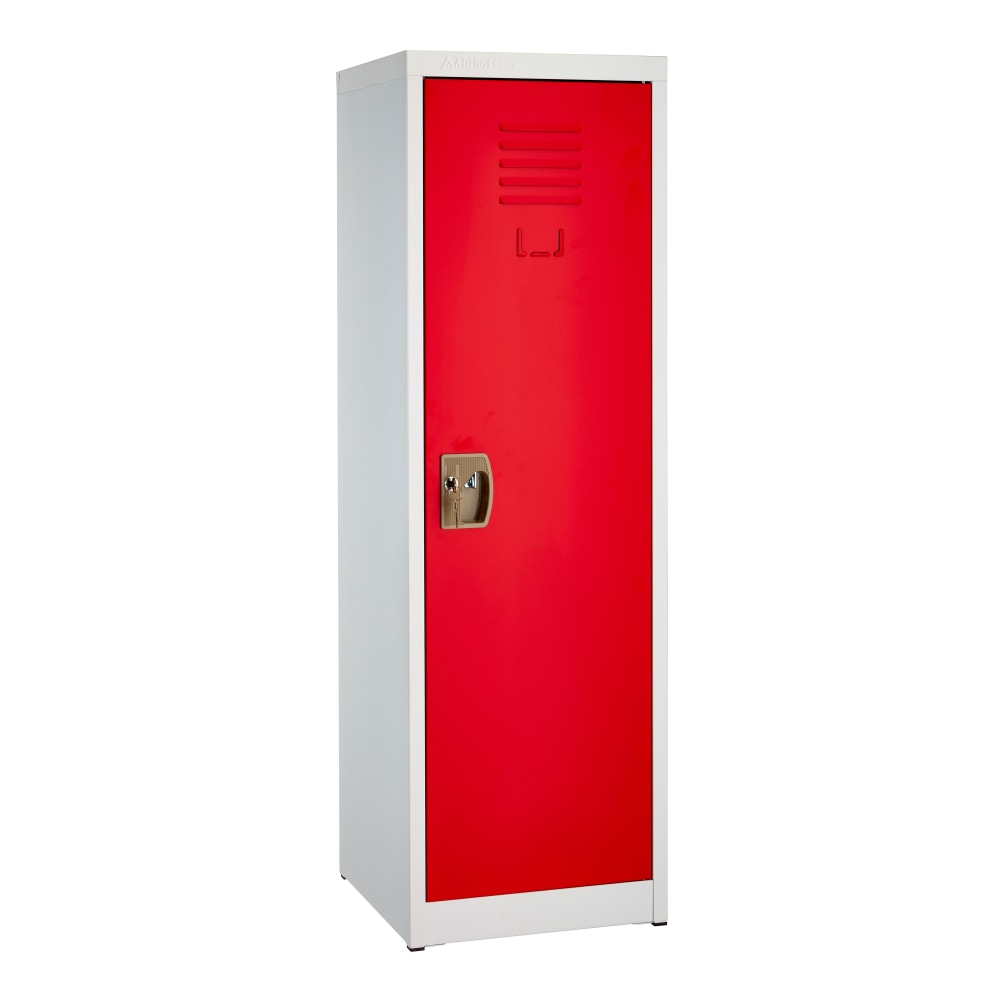 Alpine Kids' 1-Tier Steel Locker, 48inH x 15inW x 15inD, Red MPN:ADI629-01-RED