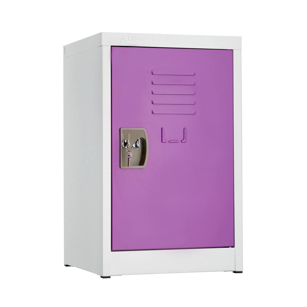 Alpine AdirOffice 1-Tier Steel Locker, 24inH x 15inW x 15inD, Purple MPN:ADI629-02-PUR