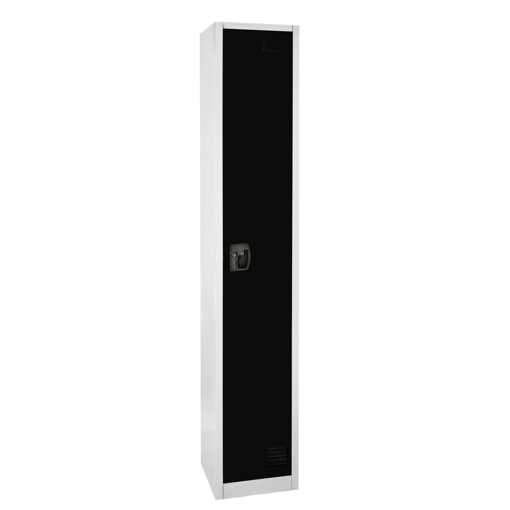 Alpine AdirOffice 1-Tier Steel Locker, 72inH x 12inW x 12inD, Black MPN:ADI629-201-BLK