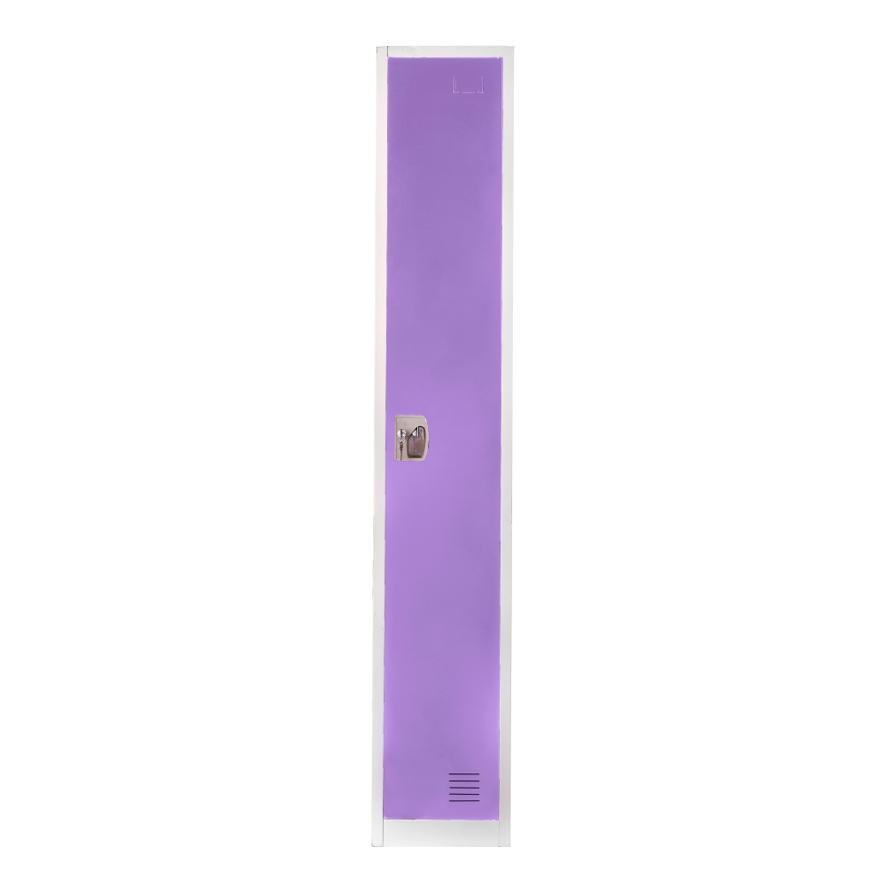 Alpine AdirOffice 1-Tier Steel Locker, 72inH x 12inW x 12inD, Purple MPN:ADI629-201-PUR