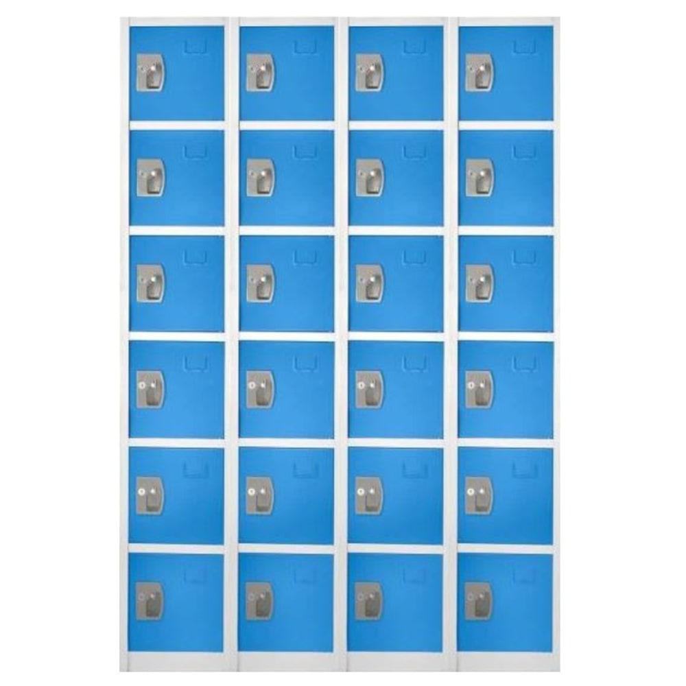 Alpine 6-Tier Steel Lockers, 72inH x 12inW x 12inD, Blue, Pack Of 4 Lockers MPN:ADI629-206-BLU-4PK