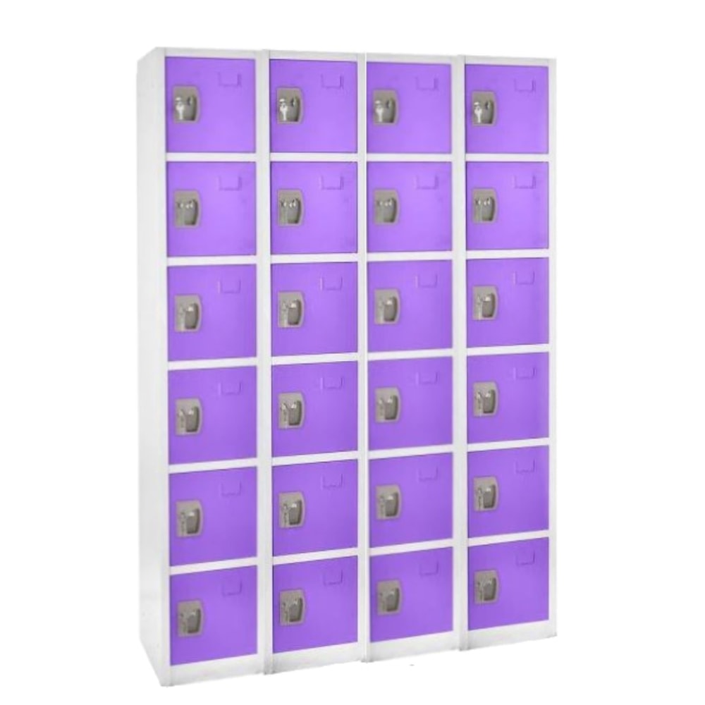 Alpine 6-Tier Steel Lockers, 72inH x 12inW x 12inD, Purple, Pack Of 4 Lockers MPN:ADI629-206-PUR-4PK