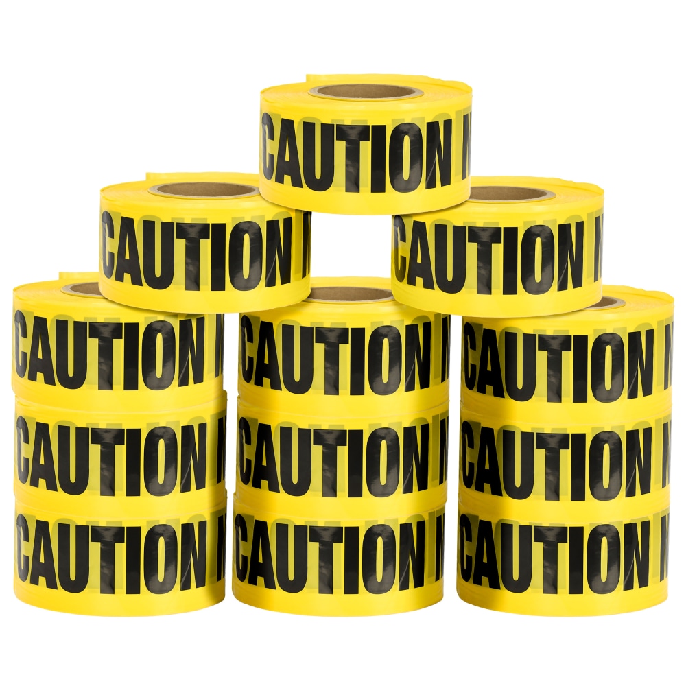 Alpine AdirPro Caution - No Parking Tape, 1, 000ft, Yellow, Pack Of 12 Rolls MPN:ADI719-1000-12-YLW