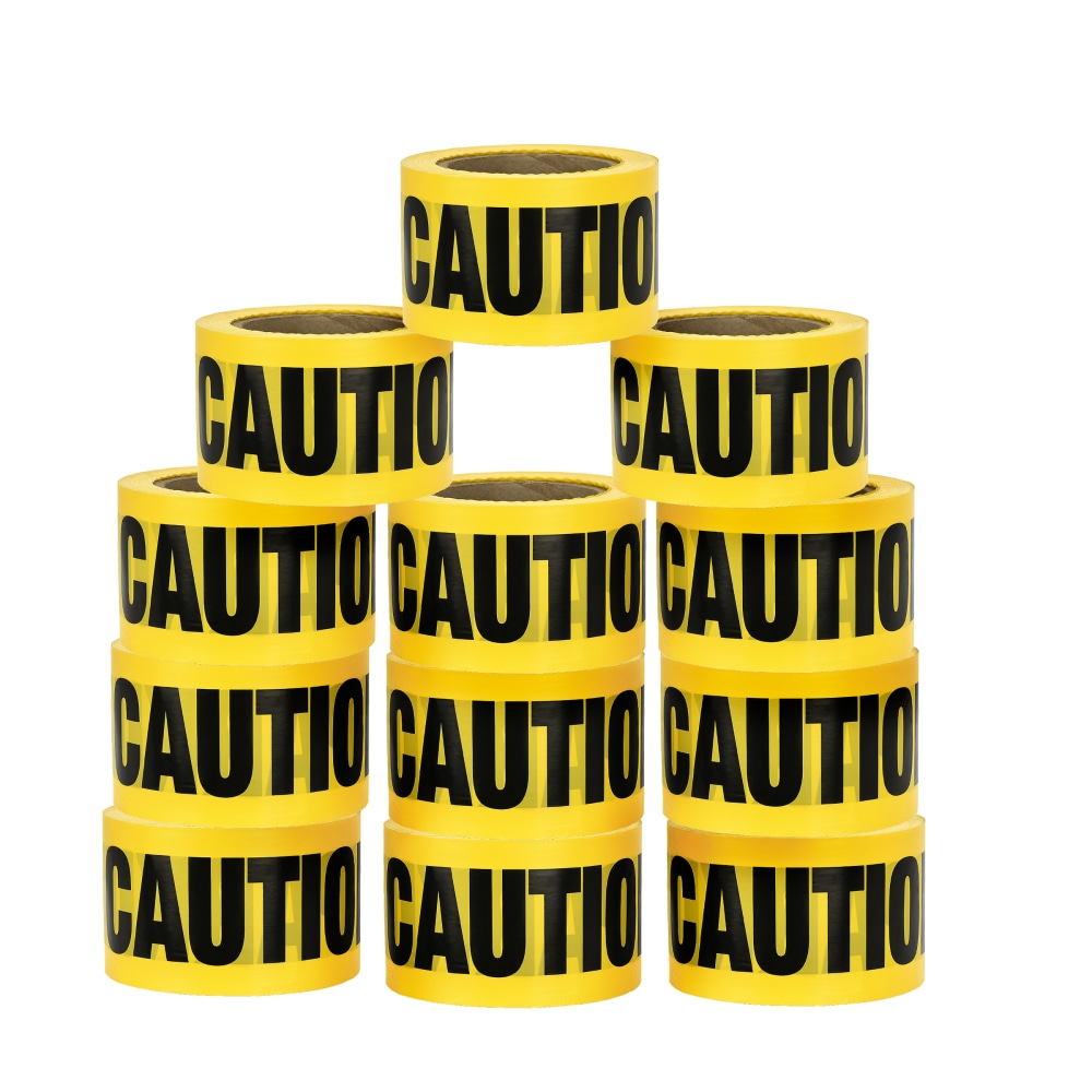 Alpine AdirPro Caution - No Parking Tape, 300ft, Yellow, Pack Of 12 Rolls MPN:ADI719-300-12-YLW