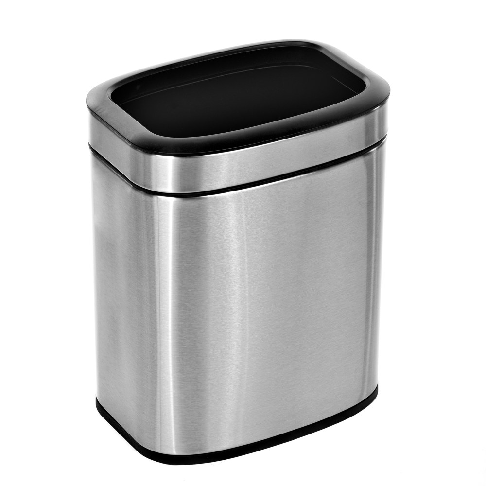 Alpine Stainless Steel Trash Can, 2.6 Gallon, Stainless Steel MPN:470-10L