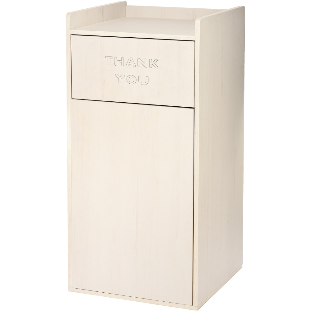 Alpine Wood Commercial Tray-Top Trash Receptacle Waste Enclosure, 40 Gallon, White MPN:476-WHI