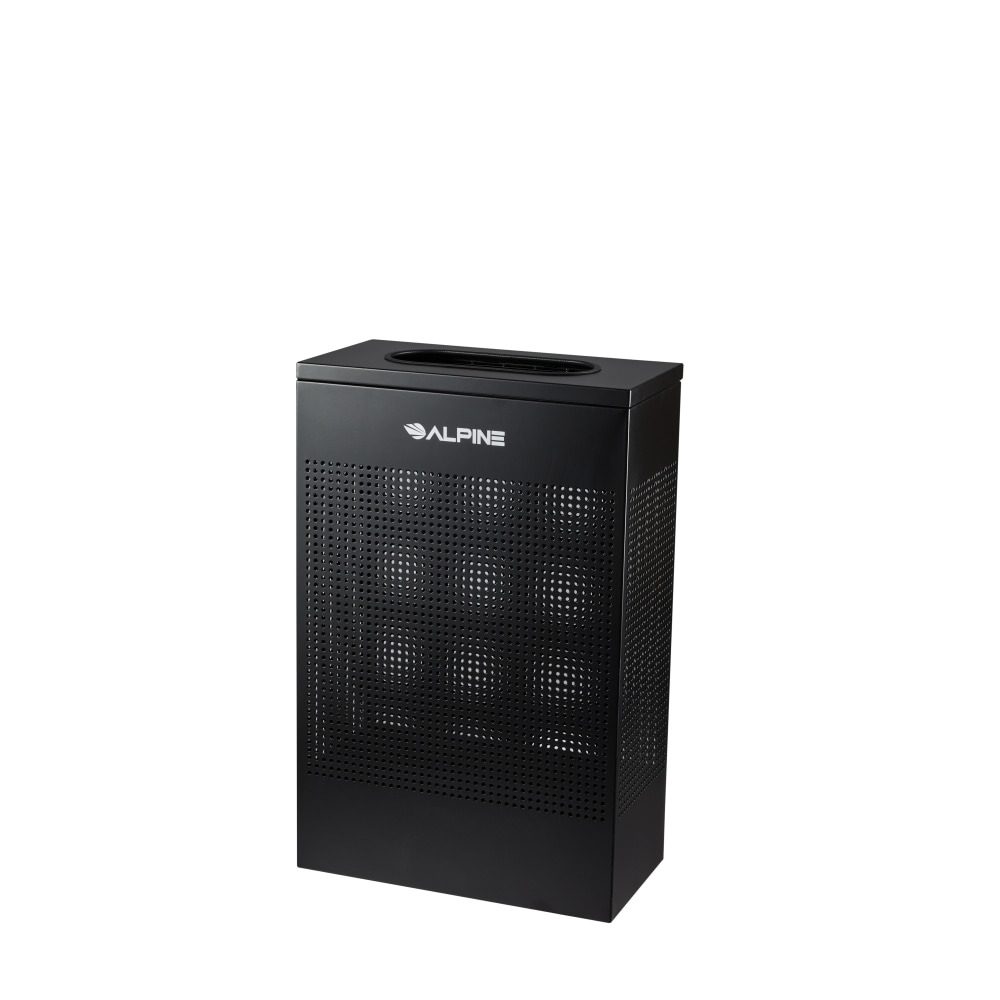 Alpine Industries Steel, Indoor Trash Can, 13 Gallon, Black (438-13-BLK) MPN:ALP438-13-BLK