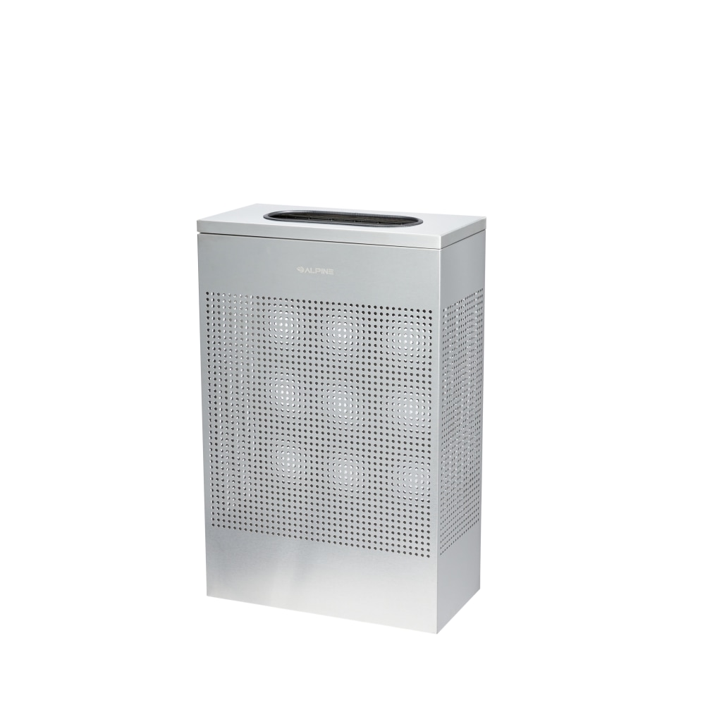 Alpine Industries Steel, Indoor Trash Can, 13 Gallon, Silver (438-13-SS) MPN:ALP438-13-SS