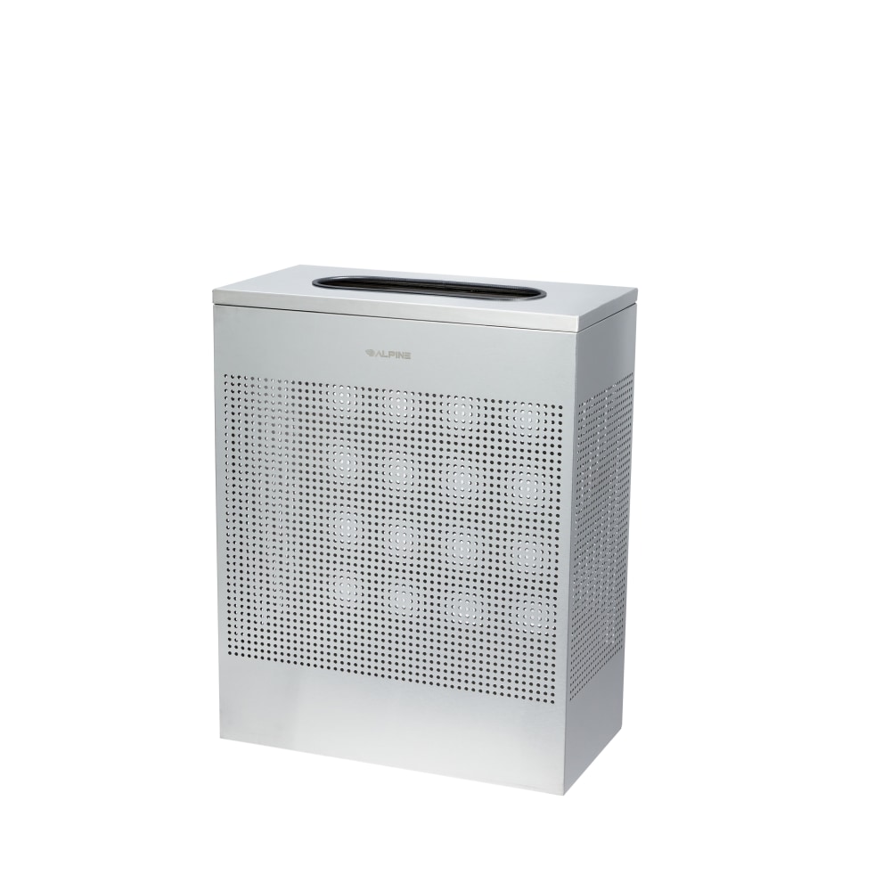 Alpine Industries Steel, Indoor Trash Can, 23 Gallon, Silver (438-23-SS) MPN:ALP438-23-SS
