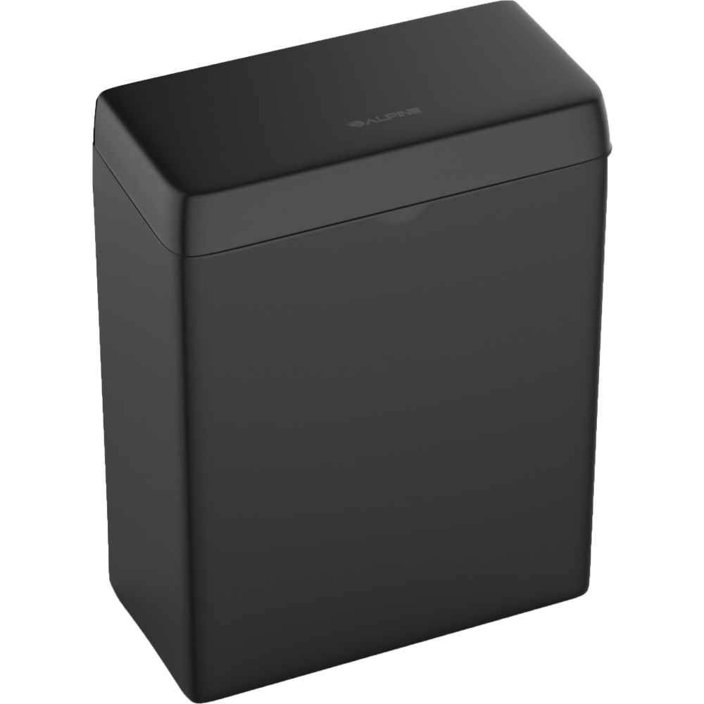 Alpine Industries Sanitary Napkin Receptacle, 10inH x 7-9/16inW x 3-3/4inD, Black MPN:ALP451-SSB-BLK