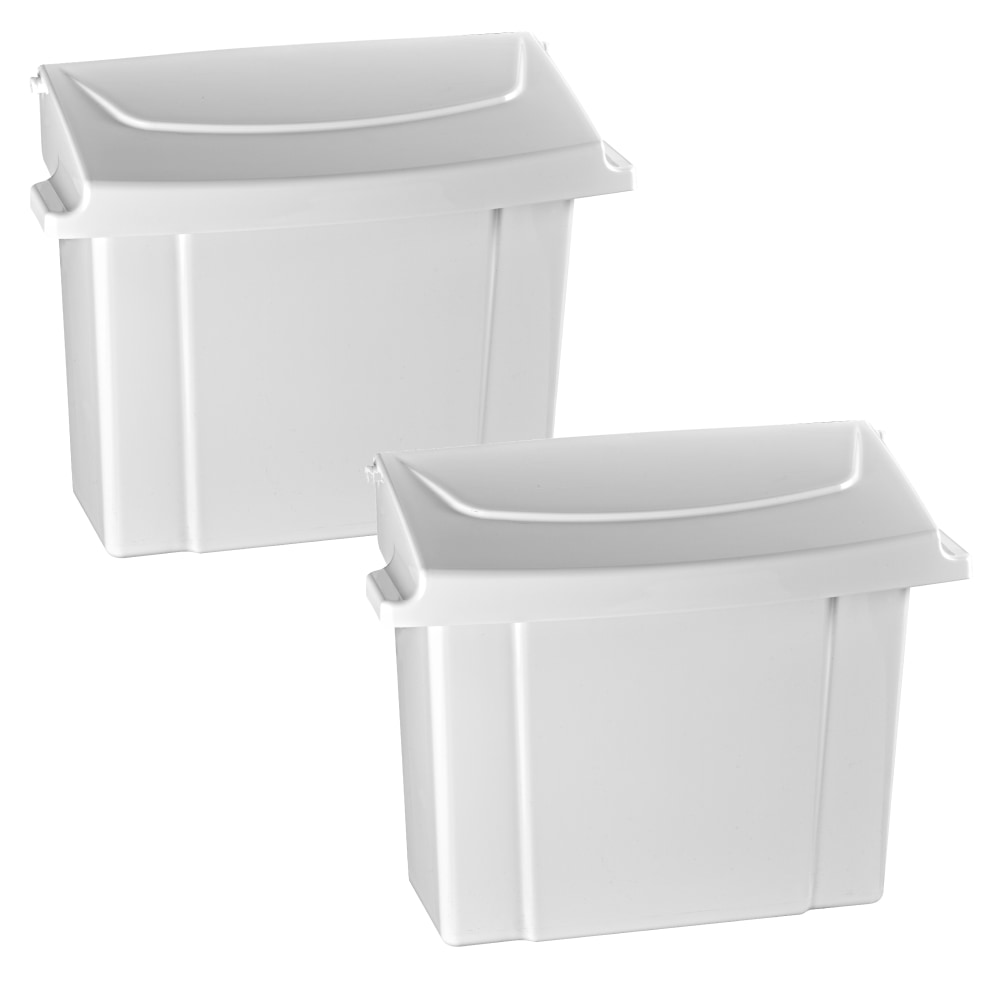 Alpine Sanitary Napkin Receptacles, 10in x 9in x 5in, White, Pack Of 2 Receptacles MPN:ALP451-WHI-2PK