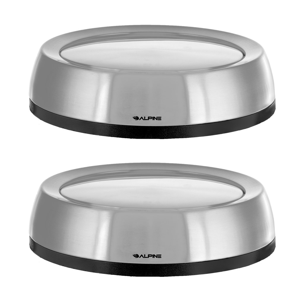 Alpine Stainless-Steel Swivel Trash Can Covers For 17-Gallon Trash Cans, Brushed Stainless, Pack Of 2 Covers MPN:ALP470-65L-C-2PK