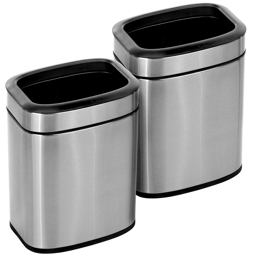 Alpine Stainless Steel Trash Cans, 1.6 Gallon, Silver, Set Of 2 Cans MPN:ALP470-6L-2PK