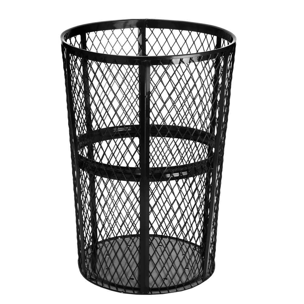 Alpine 48-Gallon Outdoor Trash Receptacle, Black MPN:ALP473-48-BLK