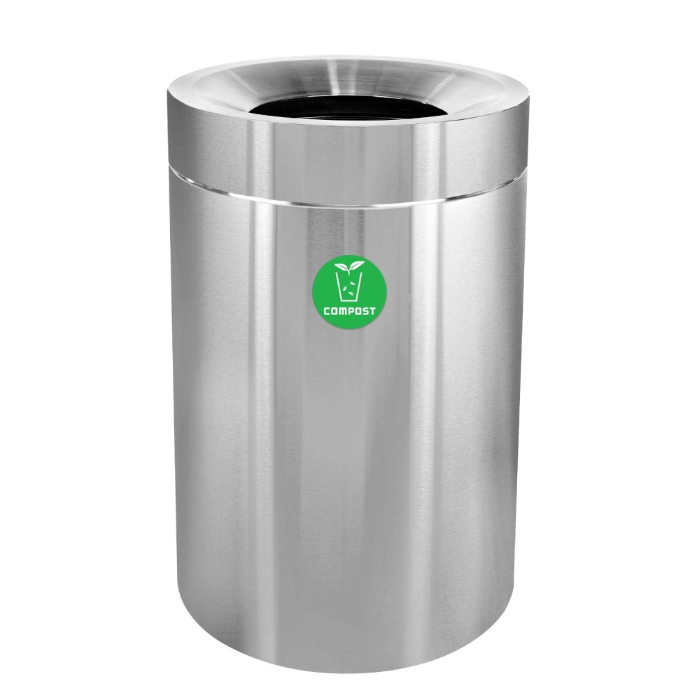 Alpine Industries Stainless Steel Compost Can, 50 Gallon, Silver MPN:ALP475-50-CO