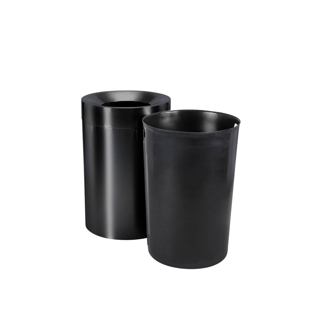 Alpine Industries Stainless Steel, Indoor Trash Can, 50 Gallons, Black, 2/Pack (475-50L-BLK) MPN:ALP475-50L-BLK