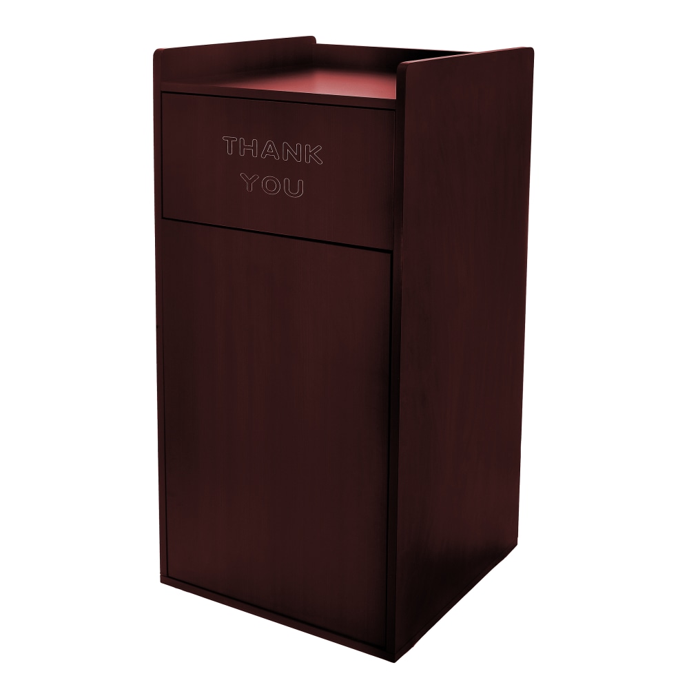Alpine Trash Enclosure, 40 Gallons, 46inH x 22inW x 22inD, Mahogany MPN:ALP476-MA