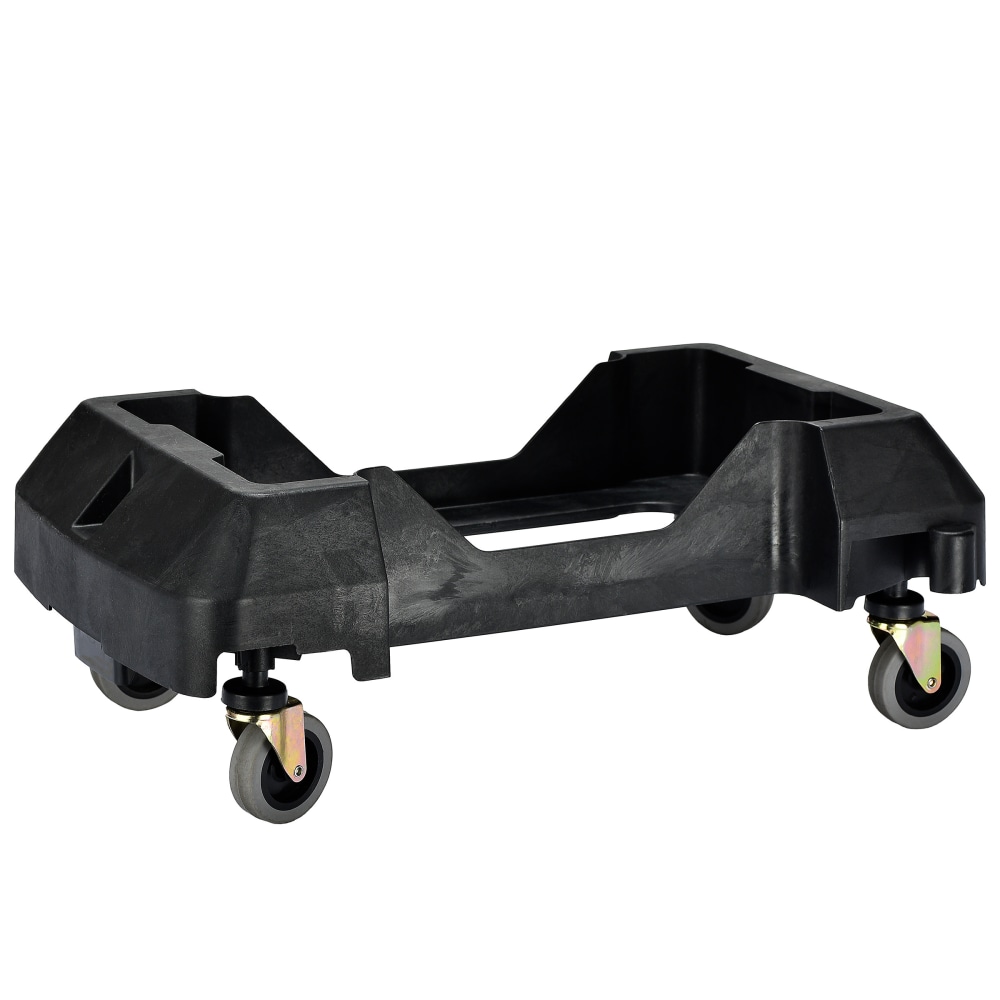 Alpine Industries 477 Trash Bin Compatible Rectangular Trash Can Dolly, 8-1/4inH x 24-7/16inW x 15-3/4inD, Black MPN:ALP477-DOLLY