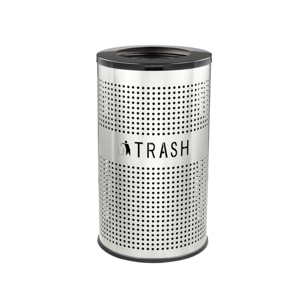 Alpine 26 Gallon Perforated Trash Can with Lid and Liner, Black MPN:ALP4788-30-BLK