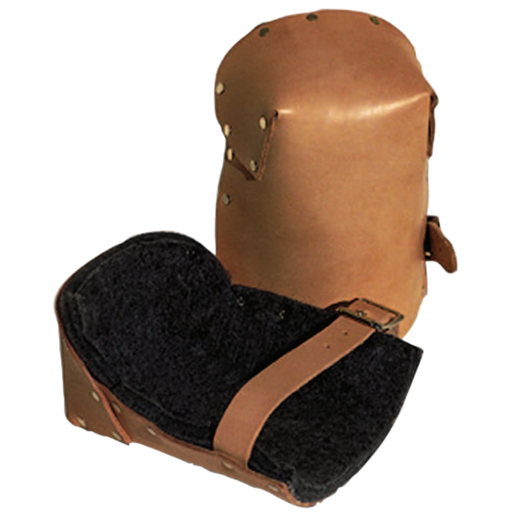 Leather Pro Knee Pads, Strap/Buckle, Russet MPN:30903
