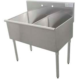 Advance Tabco® 4-42-60 Budget Kitchen Sink 2 Compartment 30L x24W Bowl 430 Stainless Steel 4-42-60